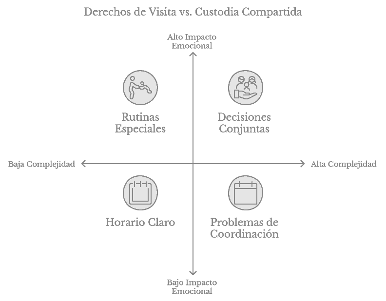 Derechos de visita y custodia compartida